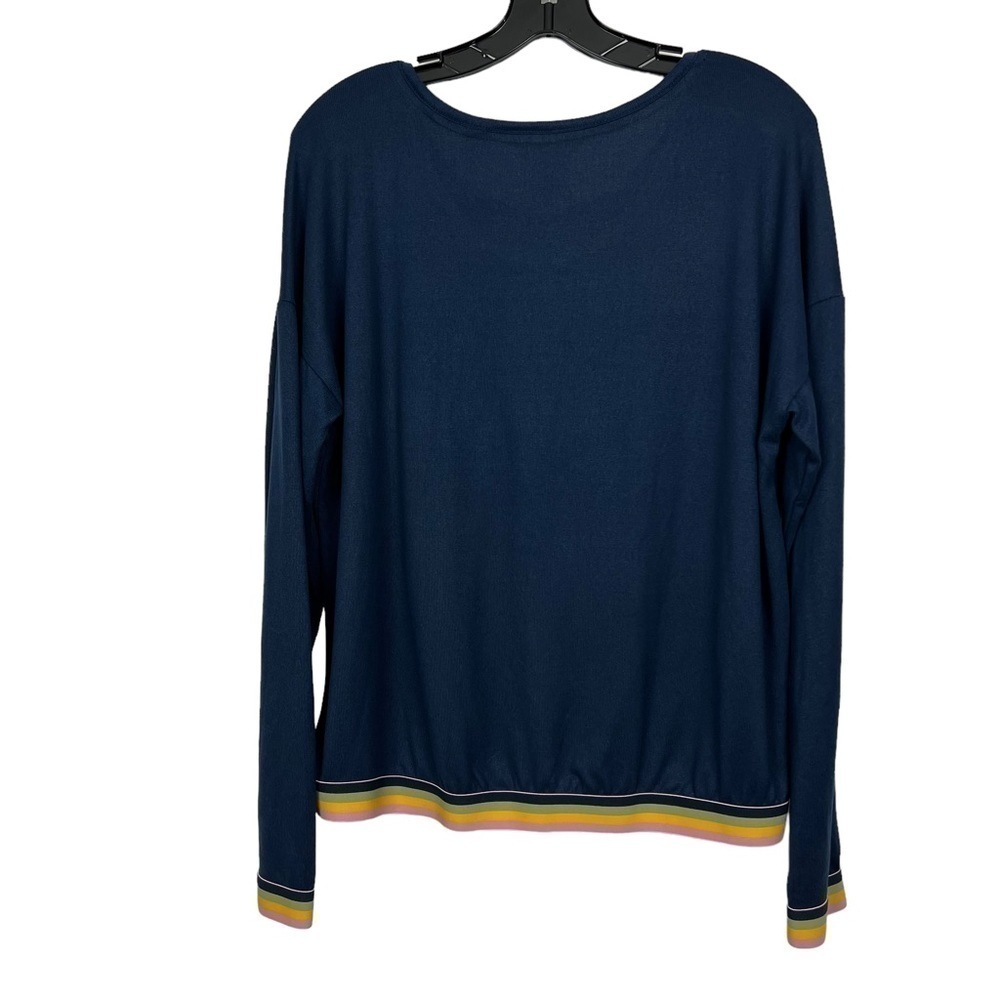 Lucky Brand Women’s 2-Pc Pajamas Sz Medium Blue Multi Color Graphic Stretch - Picture 3 of 12